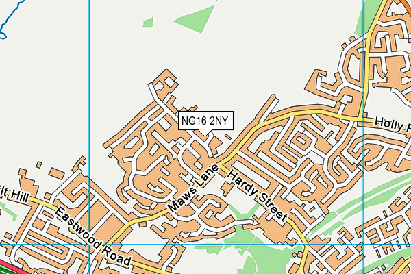 NG16 2NY map - OS VectorMap District (Ordnance Survey)