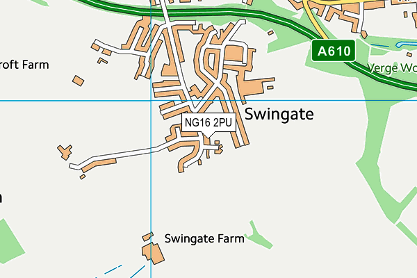 NG16 2PU map - OS VectorMap District (Ordnance Survey)