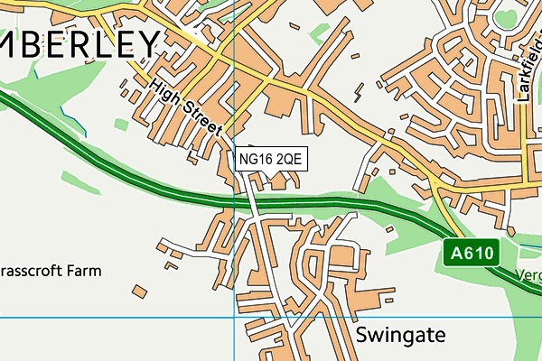 NG16 2QE map - OS VectorMap District (Ordnance Survey)