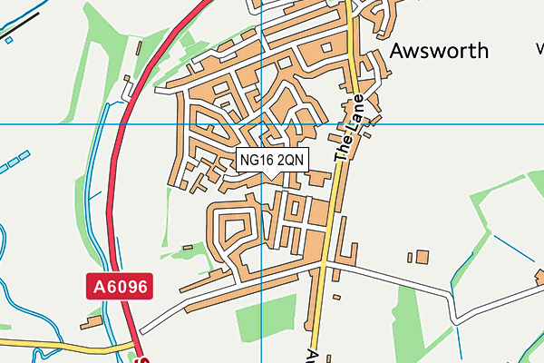 NG16 2QN map - OS VectorMap District (Ordnance Survey)