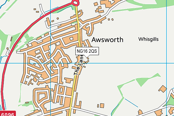 Awsworth Primary and Nursery School map (NG16 2QS) - OS VectorMap District (Ordnance Survey)