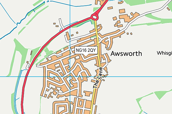 NG16 2QY map - OS VectorMap District (Ordnance Survey)