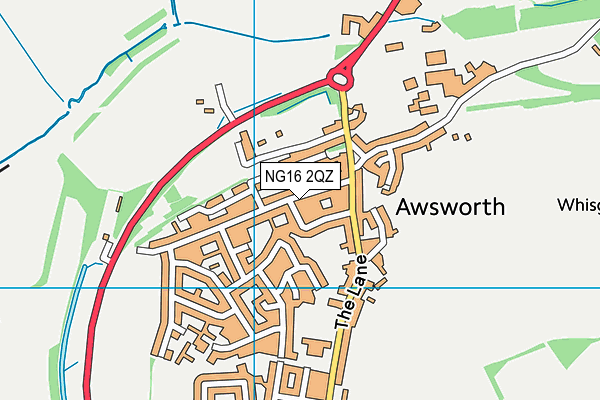 NG16 2QZ map - OS VectorMap District (Ordnance Survey)