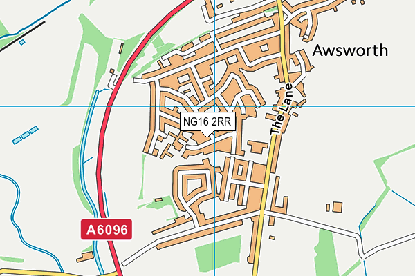 NG16 2RR map - OS VectorMap District (Ordnance Survey)