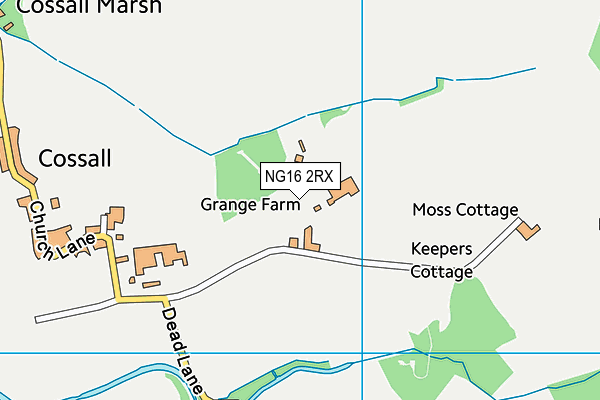 NG16 2RX map - OS VectorMap District (Ordnance Survey)