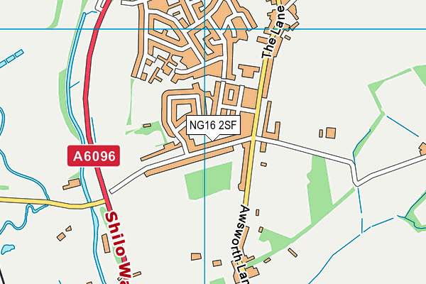 NG16 2SF map - OS VectorMap District (Ordnance Survey)