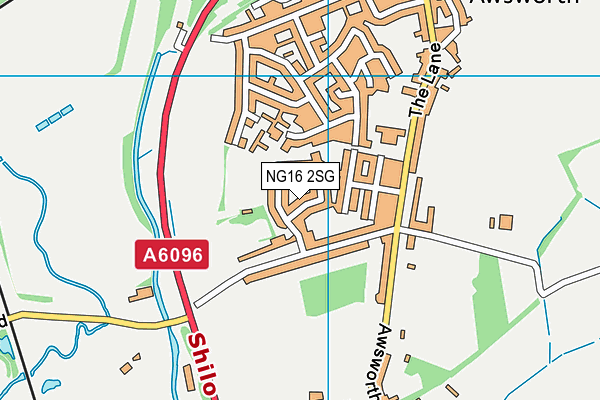 NG16 2SG map - OS VectorMap District (Ordnance Survey)
