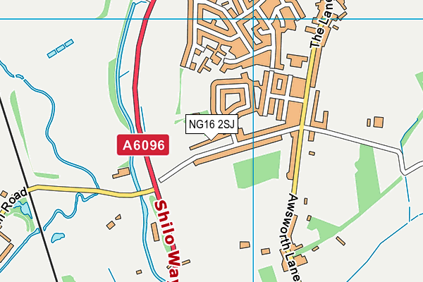 NG16 2SJ map - OS VectorMap District (Ordnance Survey)