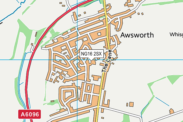 NG16 2SX map - OS VectorMap District (Ordnance Survey)