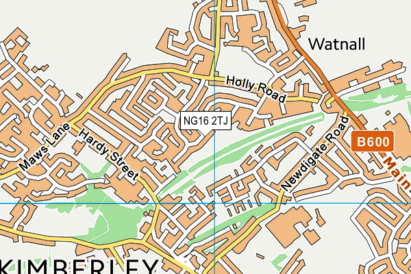 NG16 2TJ map - OS VectorMap District (Ordnance Survey)