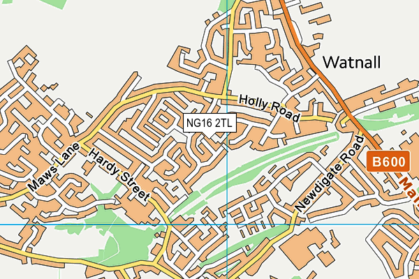 NG16 2TL map - OS VectorMap District (Ordnance Survey)