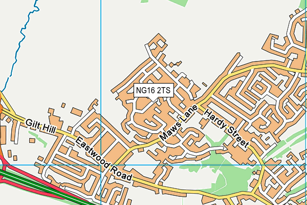 NG16 2TS map - OS VectorMap District (Ordnance Survey)