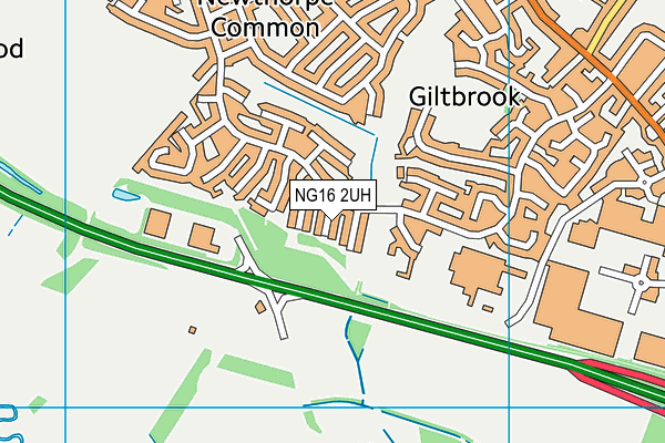 NG16 2UH map - OS VectorMap District (Ordnance Survey)