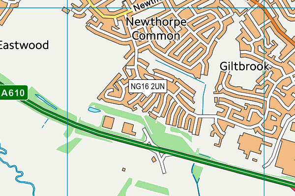 NG16 2UN map - OS VectorMap District (Ordnance Survey)