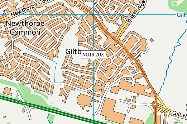 NG16 2UX map - OS VectorMap District (Ordnance Survey)