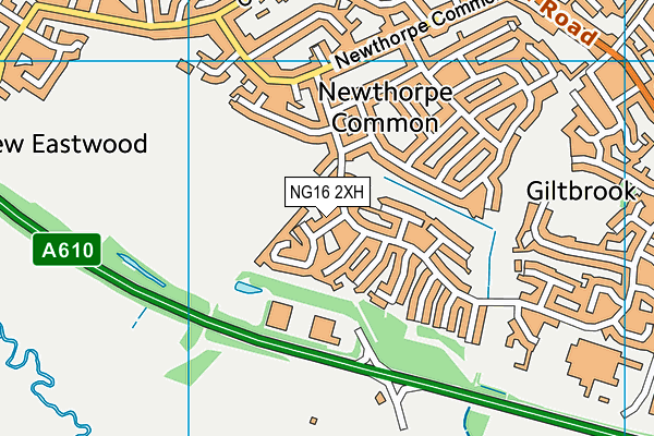 NG16 2XH map - OS VectorMap District (Ordnance Survey)