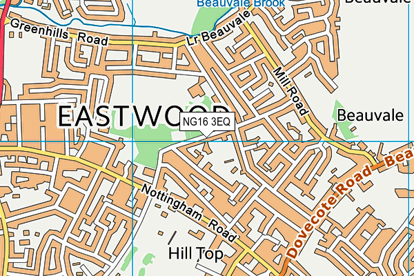 NG16 3EQ map - OS VectorMap District (Ordnance Survey)