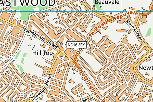NG16 3EY map - OS VectorMap District (Ordnance Survey)