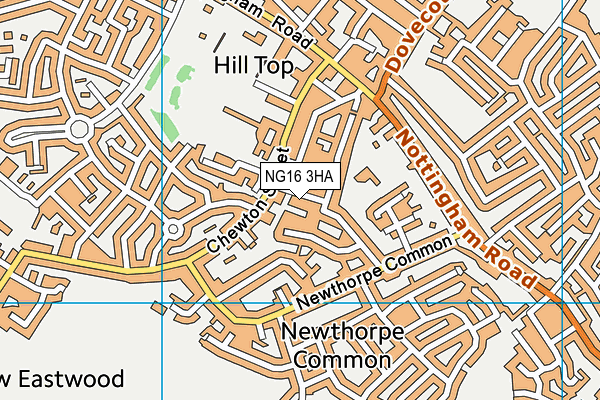 NG16 3HA map - OS VectorMap District (Ordnance Survey)