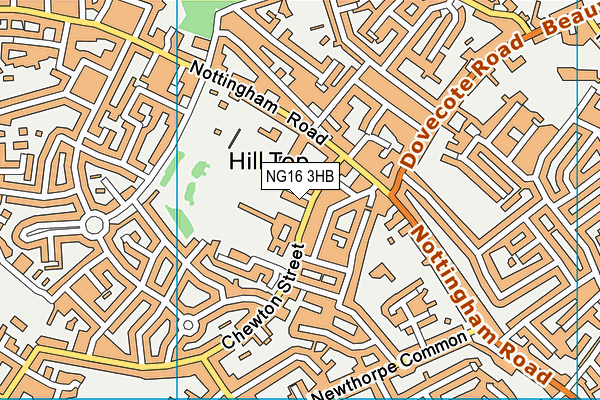 NG16 3HB map - OS VectorMap District (Ordnance Survey)