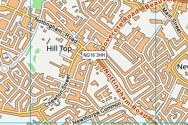 NG16 3HH map - OS VectorMap District (Ordnance Survey)