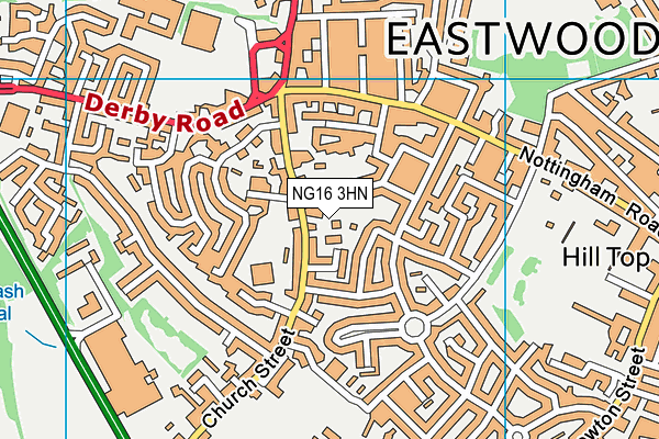 NG16 3HN map - OS VectorMap District (Ordnance Survey)