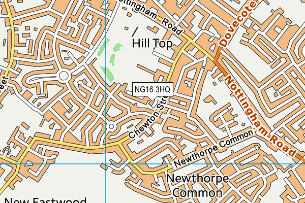 NG16 3HQ map - OS VectorMap District (Ordnance Survey)