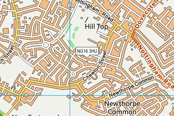 NG16 3HU map - OS VectorMap District (Ordnance Survey)