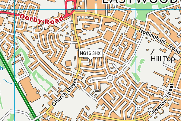NG16 3HX map - OS VectorMap District (Ordnance Survey)