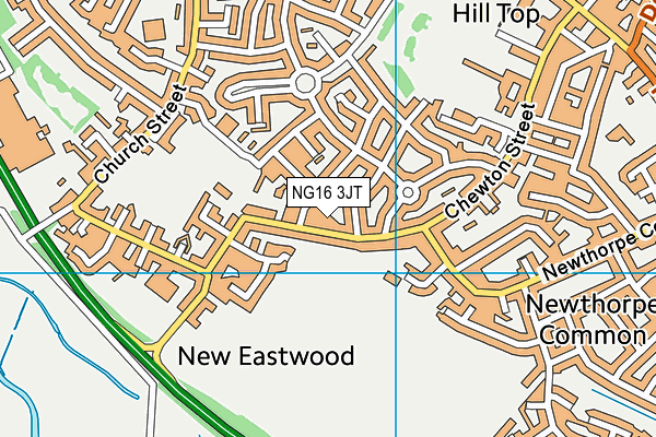 NG16 3JT map - OS VectorMap District (Ordnance Survey)