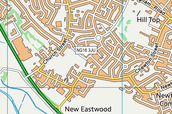 NG16 3JU map - OS VectorMap District (Ordnance Survey)