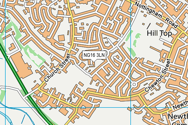 NG16 3LN map - OS VectorMap District (Ordnance Survey)
