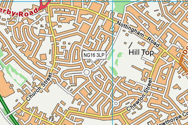 NG16 3LP map - OS VectorMap District (Ordnance Survey)