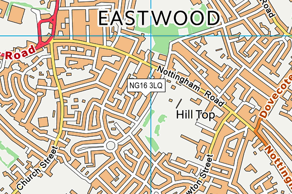 NG16 3LQ map - OS VectorMap District (Ordnance Survey)
