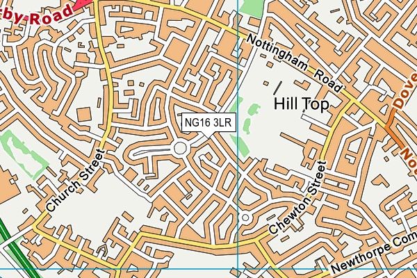 NG16 3LR map - OS VectorMap District (Ordnance Survey)