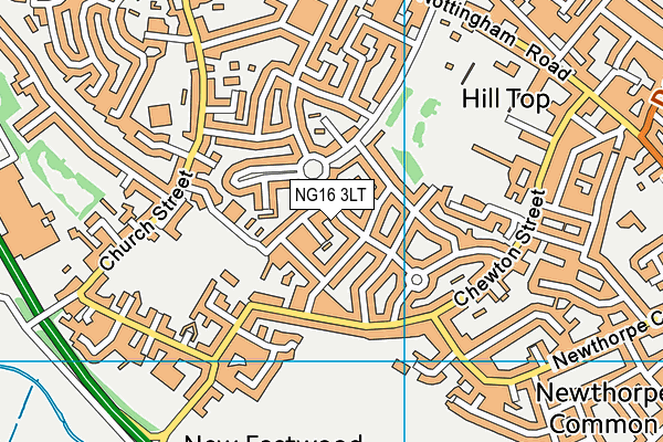 NG16 3LT map - OS VectorMap District (Ordnance Survey)