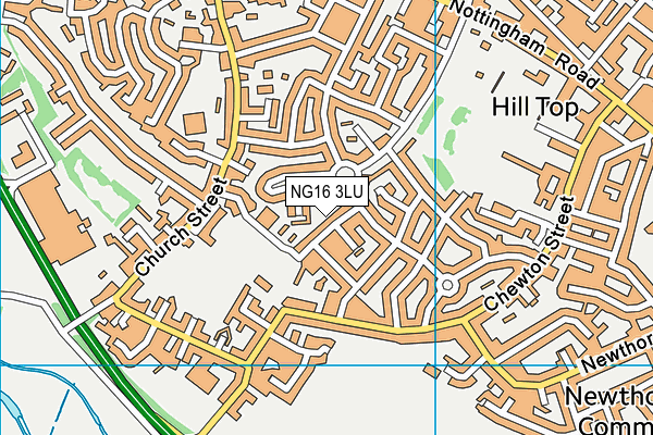 NG16 3LU map - OS VectorMap District (Ordnance Survey)