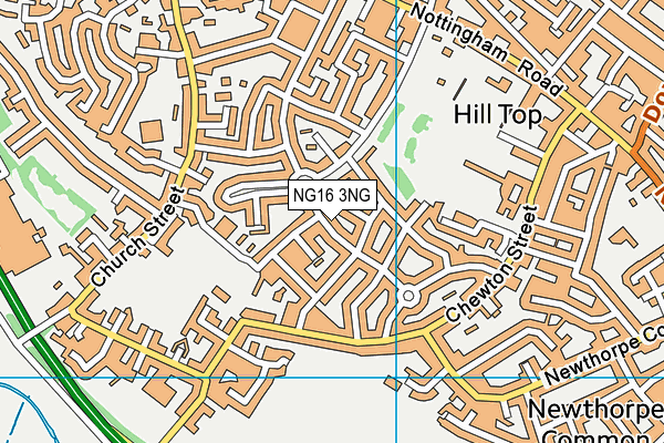 NG16 3NG map - OS VectorMap District (Ordnance Survey)