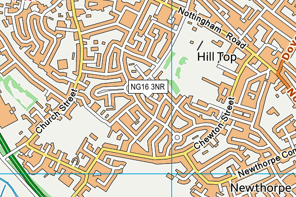 NG16 3NR map - OS VectorMap District (Ordnance Survey)