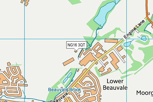 NG16 3QT map - OS VectorMap District (Ordnance Survey)