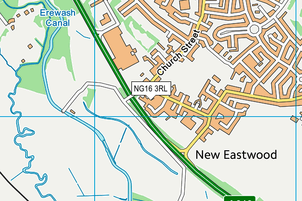 NG16 3RL map - OS VectorMap District (Ordnance Survey)