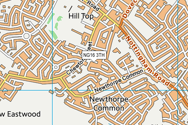 NG16 3TH map - OS VectorMap District (Ordnance Survey)