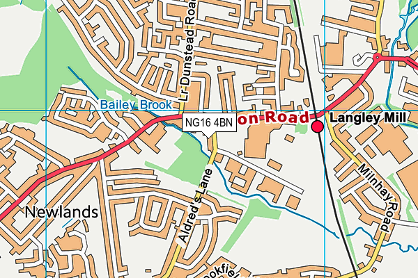 NG16 4BN map - OS VectorMap District (Ordnance Survey)