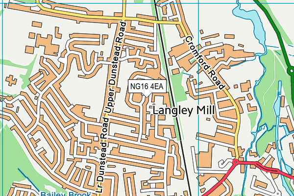 NG16 4EA map - OS VectorMap District (Ordnance Survey)