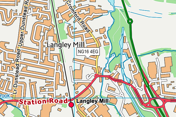 NG16 4EG map - OS VectorMap District (Ordnance Survey)