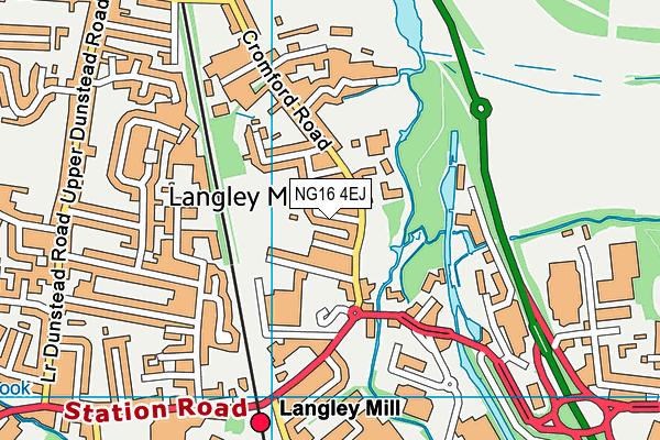 NG16 4EJ map - OS VectorMap District (Ordnance Survey)