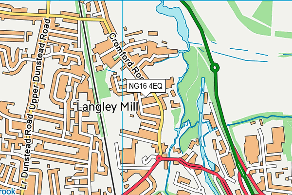 NG16 4EQ map - OS VectorMap District (Ordnance Survey)