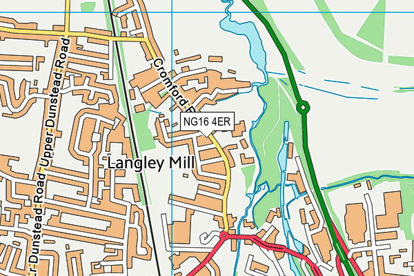 NG16 4ER map - OS VectorMap District (Ordnance Survey)