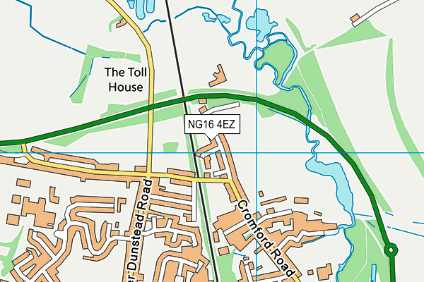 NG16 4EZ map - OS VectorMap District (Ordnance Survey)