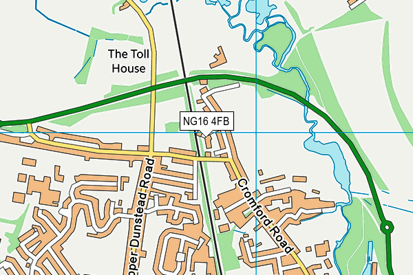 NG16 4FB map - OS VectorMap District (Ordnance Survey)